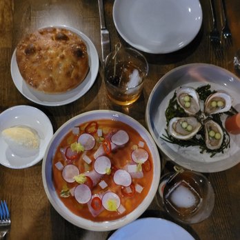 Prescott's Provisions - Foccacia and butter, old fashioned, oysters with their homemade sauce, and crudo. I'd order each over and over - New American Near Me - Tonawanda, New York Prescott's Provisions - Foccacia and butter, old fashioned, oysters with their homemade sauce, and crudo. I'd order each over and over - New American Near Me - Tonawanda, New York