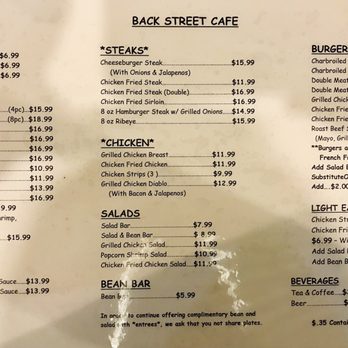 Back Street - Steakhouses Near Me - Sinton, Texas