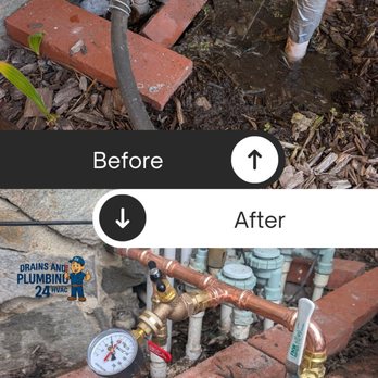 Drains and Plumbing 24 - Before and After water line repair - Plumbing Near Me - Riverside, California Drains and Plumbing 24 - Before and After water line repair - Plumbing Near Me - Riverside, California