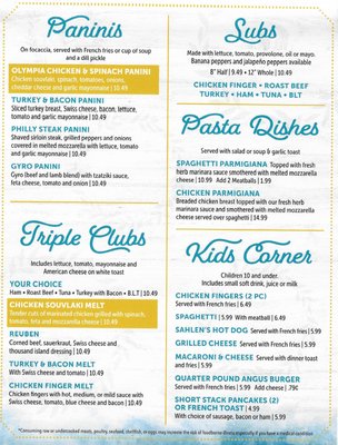 Menu photo 3 Olympia Restaurant Gowanda, NY