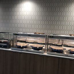 Hot breakfast options- hot dogs, cheesy scrambled eggs, bacon, potatoes and spicy chicken fingers Hot breakfast options- hot dogs, cheesy scrambled eggs, bacon, potatoes and spicy chicken fingers