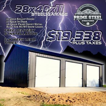Prime Steel Structures - Storm season is near, are you ready? . *Fully Customizable *Engineer Certified *Snowload Ready MI/WI - General Contractors Near Me - White Cloud, Michigan Prime Steel Structures - Storm season is near, are you ready? . *Fully Customizable *Engineer Certified *Snowload Ready MI/WI - General Contractors Near Me - White Cloud, Michigan
