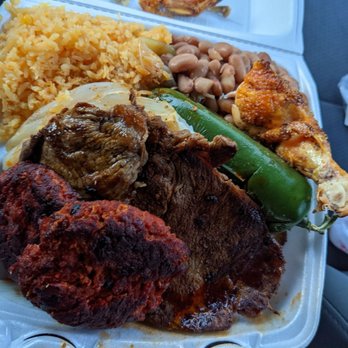 Pop's Chicken - Pepe's Plate.. giant chicken breast hiding under the carne asada and chorizo - Chicken Shop Near Me - Compton, California Pop's Chicken - Pepe's Plate.. giant chicken breast hiding under the carne asada and chorizo - Chicken Shop Near Me - Compton, California