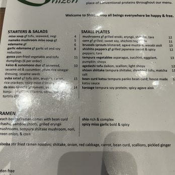 Shizen - Menu - Sushi Bars Near Me - San Francisco, California Shizen - Menu - Sushi Bars Near Me - San Francisco, California
