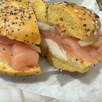 H & L Bagels - Egg everything Bagel with lox - Bagels Near Me - Brooklyn, New York