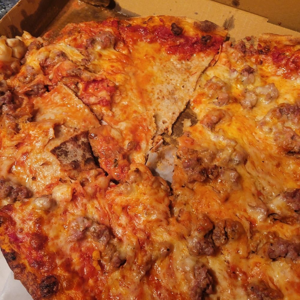 Petrillo's Pizza - Saugage pizza mess - Pizza Near Me - Madison, Connecticut Petrillo's Pizza - Saugage pizza mess - Pizza Near Me - Madison, Connecticut