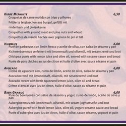 Habibi - Menu