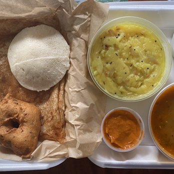 Dosalicious - Tiffin Platter Lunch Special with idly, vada and Masala Dosa - Indian Near Me - Corona, California Dosalicious - Tiffin Platter Lunch Special with idly, vada and Masala Dosa - Indian Near Me - Corona, California