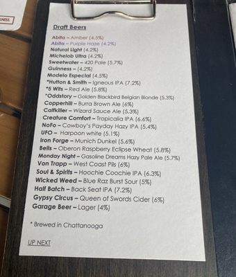 Menu photo 2 Parkway Pourhouse Chattanooga, TN Menu photo 2 Parkway Pourhouse Chattanooga, TN