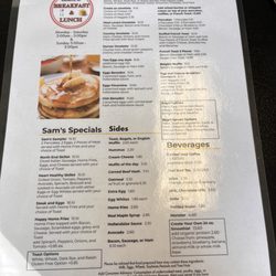 Sam’s Place - Menu