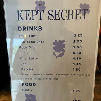 Kept Secret - Coffee & Tea Near Me - Houston, Texas