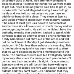 Cullman Wellness and Aquatic Center - Another review from someone confirming the staffs inability to handle issues that arise