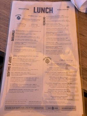 Menu photo 1 Brigantine - Portside Pier San Diego, CA Menu photo 1 Brigantine - Portside Pier San Diego, CA