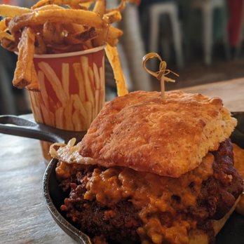 Standard Hall - Nashville Hot Chicken Biscuit (Brunch Menu) - Bars Near Me - Columbus, Ohio Standard Hall - Nashville Hot Chicken Biscuit (Brunch Menu) - Bars Near Me - Columbus, Ohio