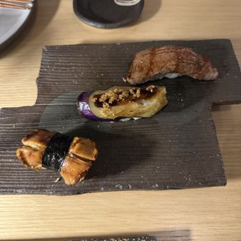 Katami - Mushroom, Miso Eggplant & Wagyu Nigiri - Sushi Bars Near Me - Houston, Texas Katami - Mushroom, Miso Eggplant & Wagyu Nigiri - Sushi Bars Near Me - Houston, Texas