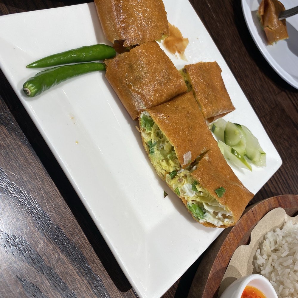Egg scallion pancake was delicious Egg scallion pancake was delicious