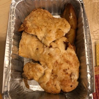 Saranello's - Carryout boneless chicken Vesuvio (creamy pea sauce not shown). - Italian Near Me - Wheeling, Illinois
