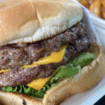 Sparky's Giant Burgers - Double cheese, avocado, burger, and curly fries - Burgers Near Me - Oakland, California