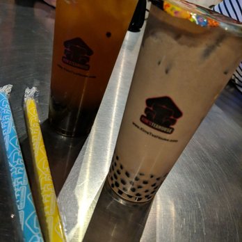 Kim's Tea House - Mango Green Tea + Oreo Cream Tea - Bubble Tea Near Me - Katy, Texas Kim's Tea House - Mango Green Tea + Oreo Cream Tea - Bubble Tea Near Me - Katy, Texas