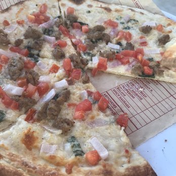 MOD Pizza - White cream sauce pizza with sausage - Fast Food Near Me - Reno, Nevada