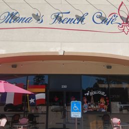 Exterior outside entrance of Mona’s French Cafe - Mona's French Cafe Restaurant Picture Outside - Cypress, Texas Exterior outside entrance of Mona’s French Cafe - Mona's French Cafe Restaurant Picture Outside - Cypress, Texas