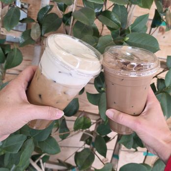 Kingdom kafe - Left: Maple Pecan Pie Latte with Maple Cold Foam Right: Almond Joy Latte - Breakfast & Brunch Near Me - Fresno, California Kingdom kafe - Left: Maple Pecan Pie Latte with Maple Cold Foam Right: Almond Joy Latte - Breakfast & Brunch Near Me - Fresno, California