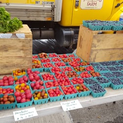 Parkside Plaza Greenmarket - Tomatoes and blueberries from Stannard Farms