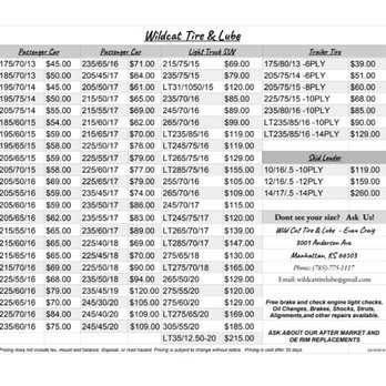 Wildcat Tire & Lube - Tires Specials at Wildcat Tire & Lube - Tires Near Me - Manhattan, Kansas Wildcat Tire & Lube - Tires Specials at Wildcat Tire & Lube - Tires Near Me - Manhattan, Kansas