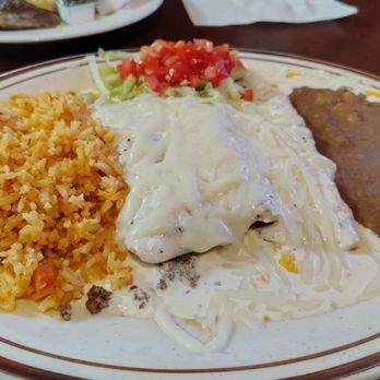 La Botana Mexican Restaurant - Sour cream enchiladas from La Botana. - Mexican Near Me - Bryan, Texas