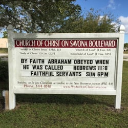 Church of Christ - Street sign