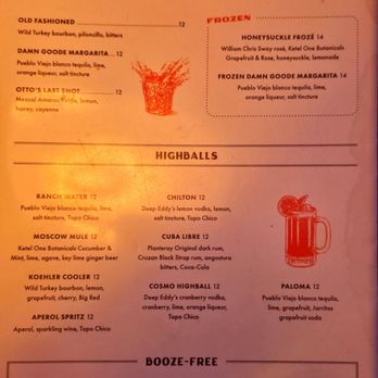Otto’s Ice House - Menu Nov 2025 - Bars Near Me - San Antonio, Texas