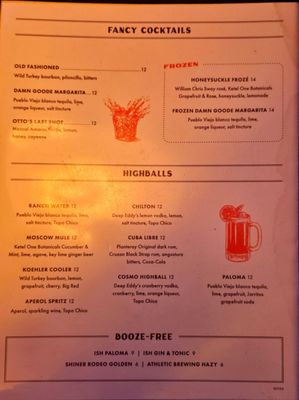 Menu photo 2 Otto’s Ice House San Antonio, TX