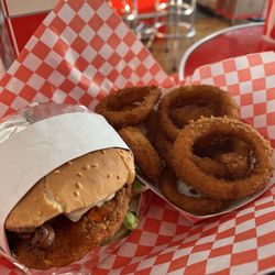 Z's Burgers - 767 Ranch Chicken with Onion Rings!