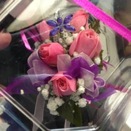 Beautiful corsage with butterfly crystal for 5yr old preschool graduation.