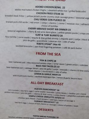 Menu photo 2 Fairway Cafe San Jacinto, CA