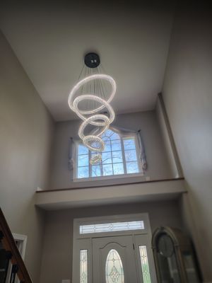 Foyer Chandelier Install - Frazier Electric offers expert chandelier services for foyers, including installation, maintenance, and repair. Our licensed electricians have extensive experience working with a wide variety of chandelier styles, ensuring safe handling, secure mounting at even the most challenging heights, and meticulous wiring for flawless illumination. Whether you have a classic crystal chandelier or a modern statement piece, we deliver precise, clean results that elevate your foyer’s look and feel. Foyer Chandelier Install - Frazier Electric offers expert chandelier services for foyers, including installation, maintenance, and repair. Our licensed electricians have extensive experience working with a wide variety of chandelier styles, ensuring safe handling, secure mounting at even the most challenging heights, and meticulous wiring for flawless illumination. Whether you have a classic crystal chandelier or a modern statement piece, we deliver precise, clean results that elevate your foyer’s look and feel.