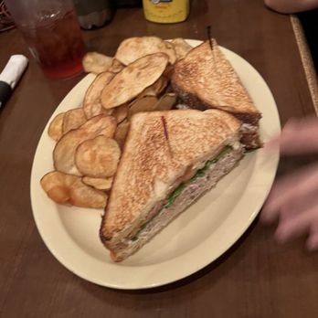 Crystal Beer Parlor - Chicken salad sandwich with homemade chips - Southern Near Me - Savannah, Georgia Crystal Beer Parlor - Chicken salad sandwich with homemade chips - Southern Near Me - Savannah, Georgia