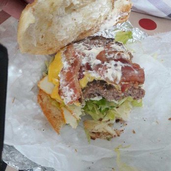 Enjoy My Bagels - This is a $10 burger?!??! We had to add our own cheese and wound up throwing it out... - Bagels Near Me - Brooklyn, New York Enjoy My Bagels - This is a $10 burger?!??! We had to add our own cheese and wound up throwing it out... - Bagels Near Me - Brooklyn, New York