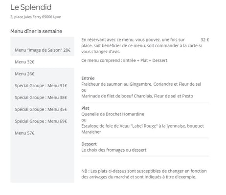 Menu photo 4 Le Splendid Lyon, 69