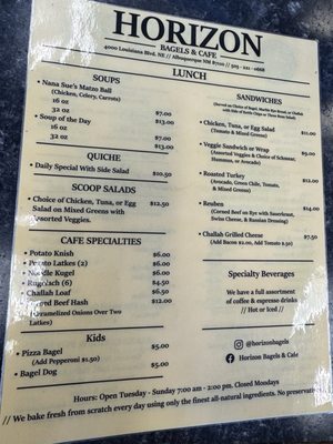 Menu photo 4 Horizon Bagels & Cafe Albuquerque, NM