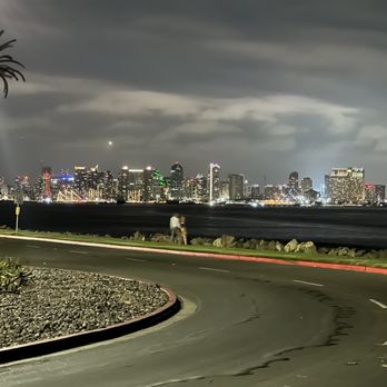 Tom Ham's Lighthouse - San Diego skyline at night just a few feet away from the restaurant. From inside it is elevated on the second floor and over the water. - Breakfast & Brunch Near Me - San Diego, California