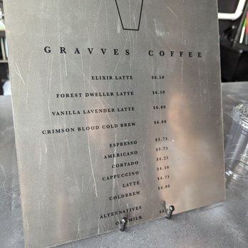 Gravves Coffee - Menu - Food Trucks Near Me - San Antonio, Texas Gravves Coffee - Menu - Food Trucks Near Me - San Antonio, Texas
