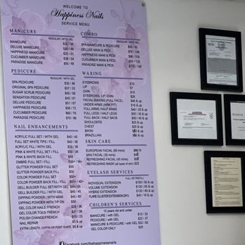 Happiness Nails Spa - Service Menu - Nail Salons Near Me - Bakersfield, California