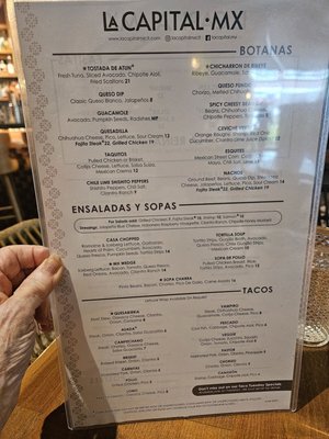 Menu photo 1 La Capital MX Charlotte, NC