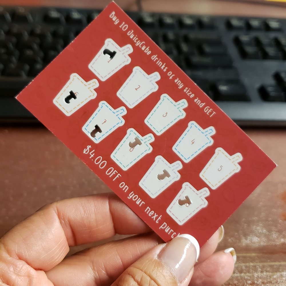 Juicy Cube - Loyalty reward card. - Juice Bars & Smoothies Near Me - New York, New York Juicy Cube - Loyalty reward card. - Juice Bars & Smoothies Near Me - New York, New York