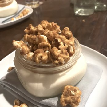 Block Restaurant - Popcorn panna cotta - New American Near Me - Provo, Utah