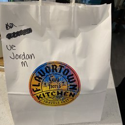 Bag the food was delivered in