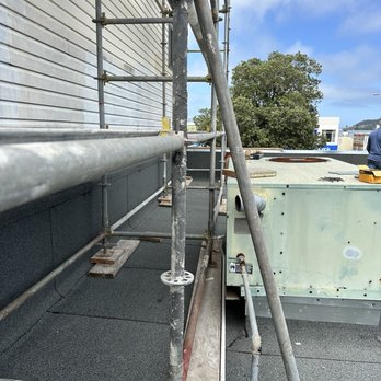 Champion Scaffold Services - Used wood to not damage the roof - General Contractors Near Me - Berkeley, California Champion Scaffold Services - Used wood to not damage the roof - General Contractors Near Me - Berkeley, California