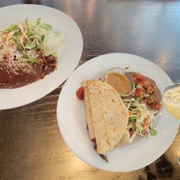 food has authentic Mexican ingredients. Enchiladas with Mole and Shrimp Quesadillas. Nice environment and good bar cocktails food has authentic Mexican ingredients. Enchiladas with Mole and Shrimp Quesadillas. Nice environment and good bar cocktails