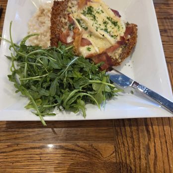 The Elephant Bistro & Bar - Chicken Paillard, Risotto and Lemon Arugala - American Near Me - Hoxie, Kansas